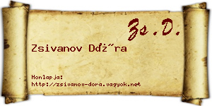 Zsivanov Dóra névjegykártya